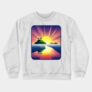 Tropical Island Sunrise - Tropical Vibes Crewneck Sweatshirt